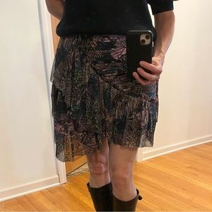 Anthropologie mini skirt, size 4. Floral.